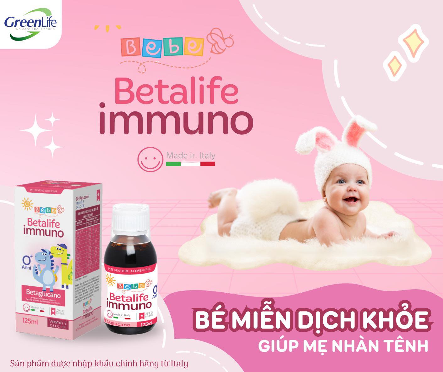 Chọn lựa Betalife Immuno để tăng cường sức đề kháng cho bé