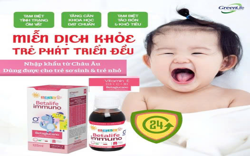 Betalife Immuno giúp trẻ tăng cường sức đề kháng, phát triển toàn diện về sức khỏe thể chất